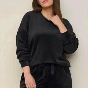 Torrid Velour Long Sleeve Relaxed Lounge Sweatshirt Sz 4